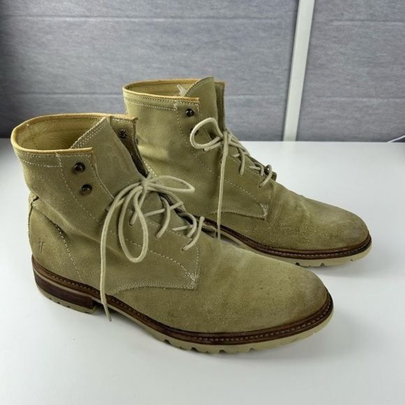 Frye Other - FRYE Men’s James Lug Lace Up Boot Beige Size 10 1/2 D